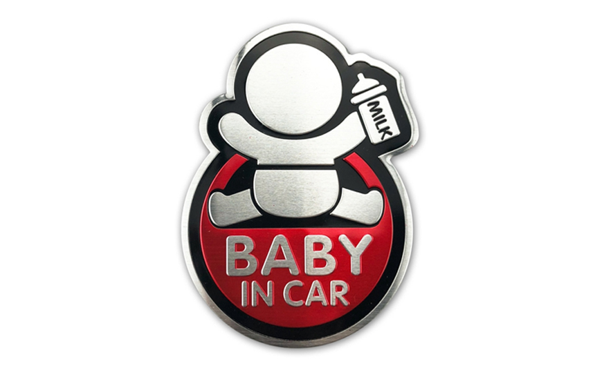 BABY IN CAR MILK STICKER FOR CAR