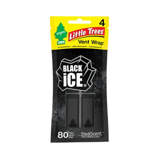 LITTLE TREES BLACK ICE VENT WRAP CAR AIRFRESHNER